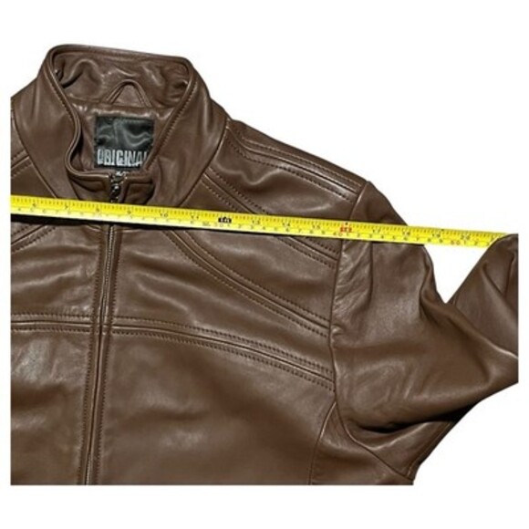Nicole Miller Original Leather Jacket Brown Ladies Size XL - Picture 14 of 16